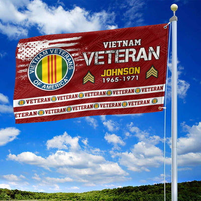 Premium Custom Vietnam Veteran Grommet Flag, Gifts For Vietnam Veteran, Best Gifts On Father's Day, Armed Forces Day, Independence Day, Veterans Day.