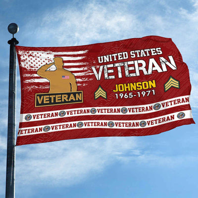 Premium Custom US Veteran Grommet Flag, Gifts For US Veteran, Best Gifts On Father's Day, Armed Forces Day, Independence Day, Veterans Day.