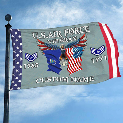 USAF Custom Grommet Flag, Gifts For Air Force Veteran, Best Gifts On Father's Day, Armed Forces Day, Independence Day, Veterans Day.