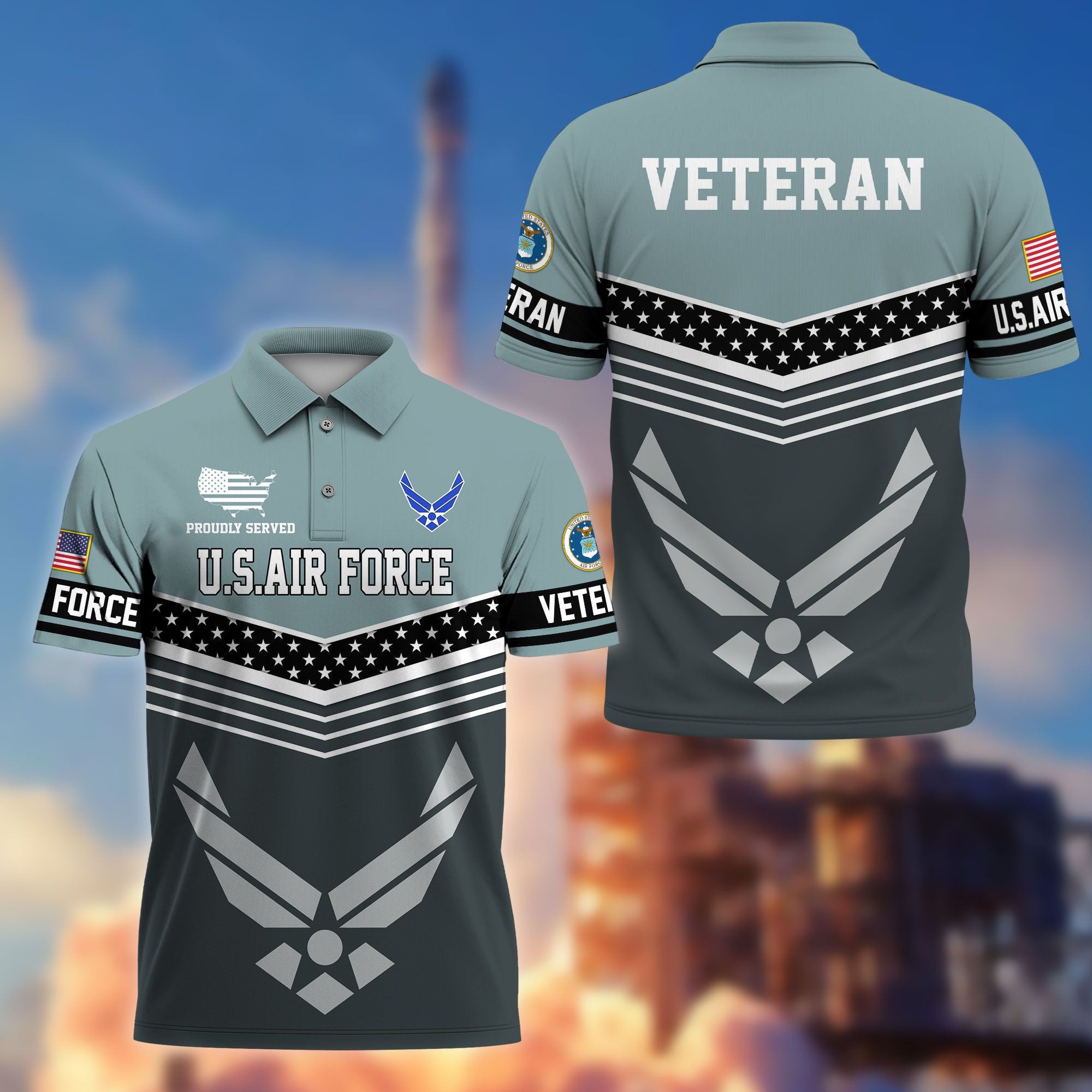 Premium US Veterans Polo Shirt, Gifts For US Veterans, Gifts For Dad, For Husband, Best Gifts On Father's Day, Armed Forces Day, Independence Day, Veterans Day.