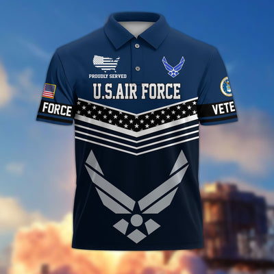 Premium US Veterans Polo Shirt, Gifts For US Veterans, Gifts For Dad, For Husband, Best Gifts On Father's Day, Armed Forces Day, Independence Day, Veterans Day.