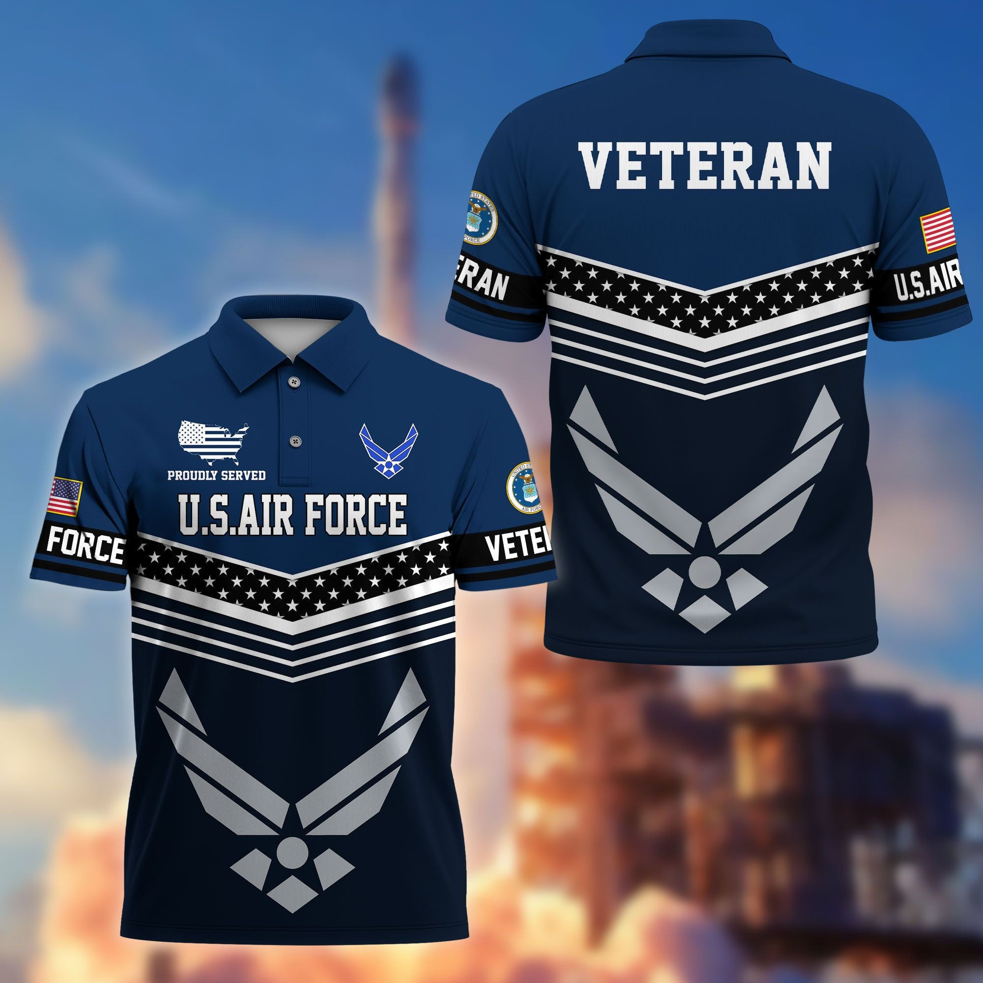 Premium US Veterans Polo Shirt, Gifts For US Veterans, Gifts For Dad, For Husband, Best Gifts On Father's Day, Armed Forces Day, Independence Day, Veterans Day.