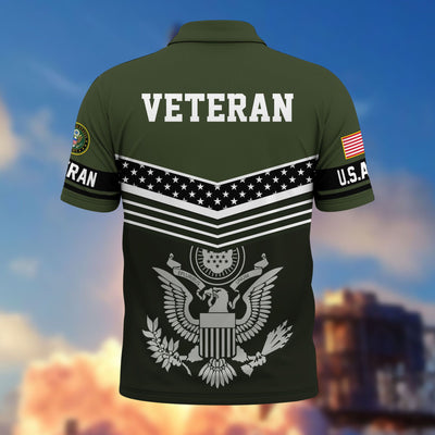 Premium US Veterans Polo Shirt, Gifts For US Veterans, Gifts For Dad, For Husband, Best Gifts On Father's Day, Armed Forces Day, Independence Day, Veterans Day.