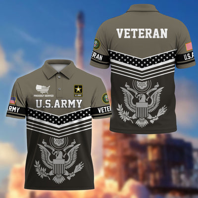 Premium US Veterans Polo Shirt, Gifts For US Veterans, Gifts For Dad, For Husband, Best Gifts On Father's Day, Armed Forces Day, Independence Day, Veterans Day.