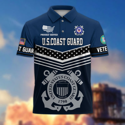 Premium US Veterans Polo Shirt, Gifts For US Veterans, Gifts For Dad, For Husband, Best Gifts On Father's Day, Armed Forces Day, Independence Day, Veterans Day.