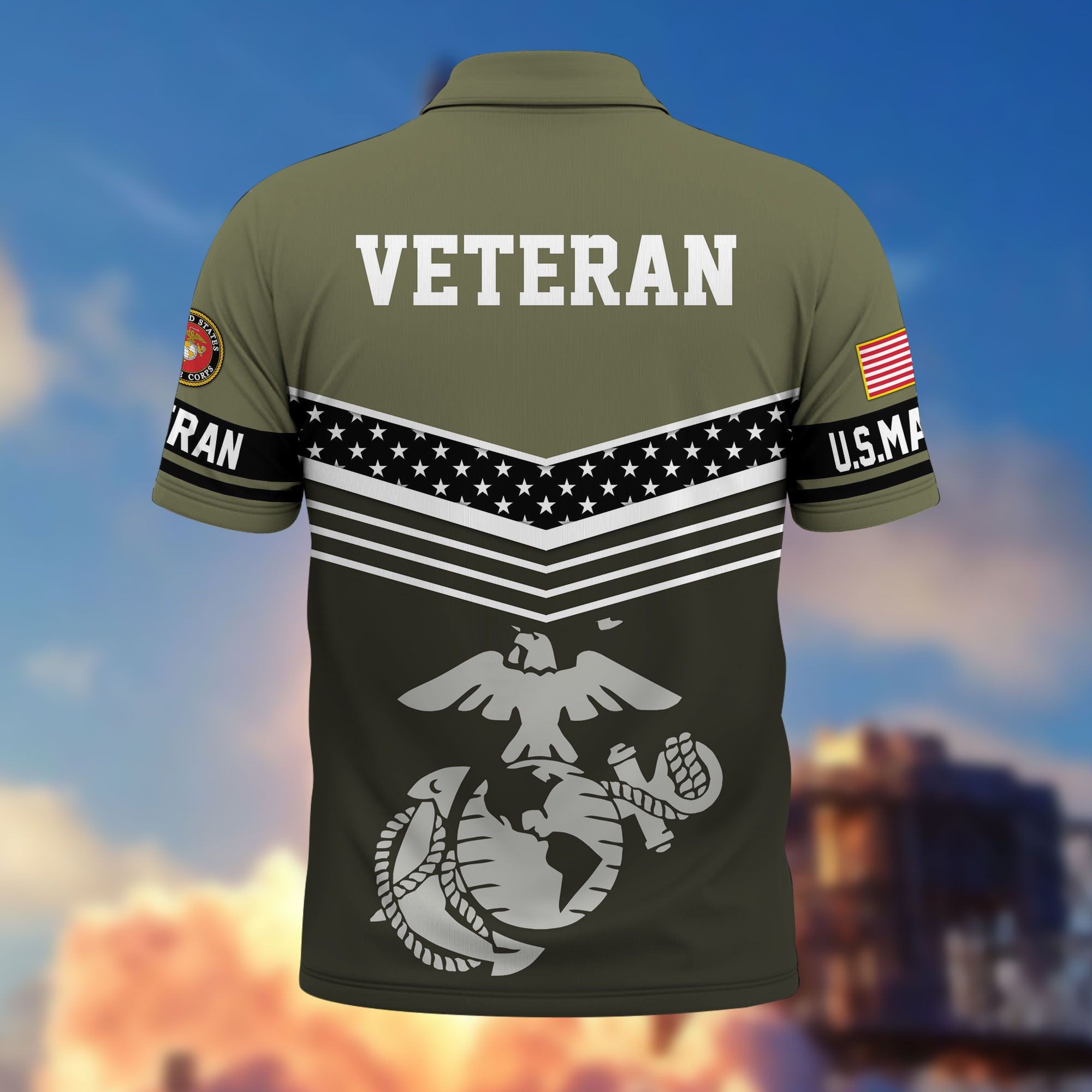 Premium US Veterans Polo Shirt, Gifts For US Veterans, Gifts For Dad, For Husband, Best Gifts On Father's Day, Armed Forces Day, Independence Day, Veterans Day.