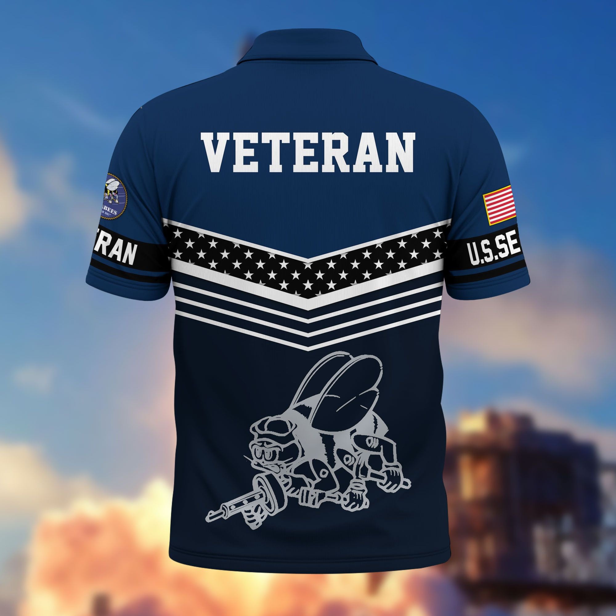 Premium US Veterans Polo Shirt, Gifts For US Veterans, Gifts For Dad, For Husband, Best Gifts On Father's Day, Armed Forces Day, Independence Day, Veterans Day.