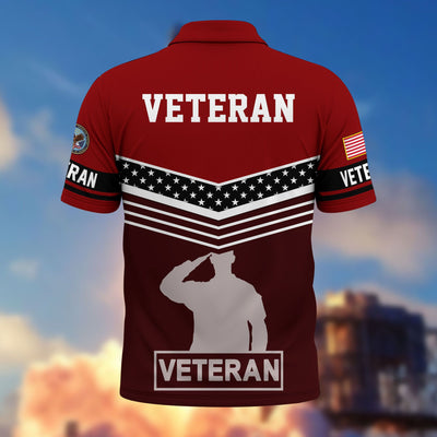 Premium US Veterans Polo Shirt, Gifts For US Veterans, Gifts For Dad, For Husband, Best Gifts On Father's Day, Armed Forces Day, Independence Day, Veterans Day.
