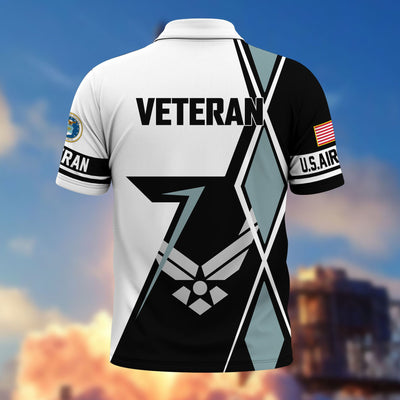 Premium US Veterans Polo Shirt, Gifts For US Veterans, Gifts For Dad, For Husband, Best Gifts On Father's Day, Armed Forces Day, Independence Day, Veterans Day.