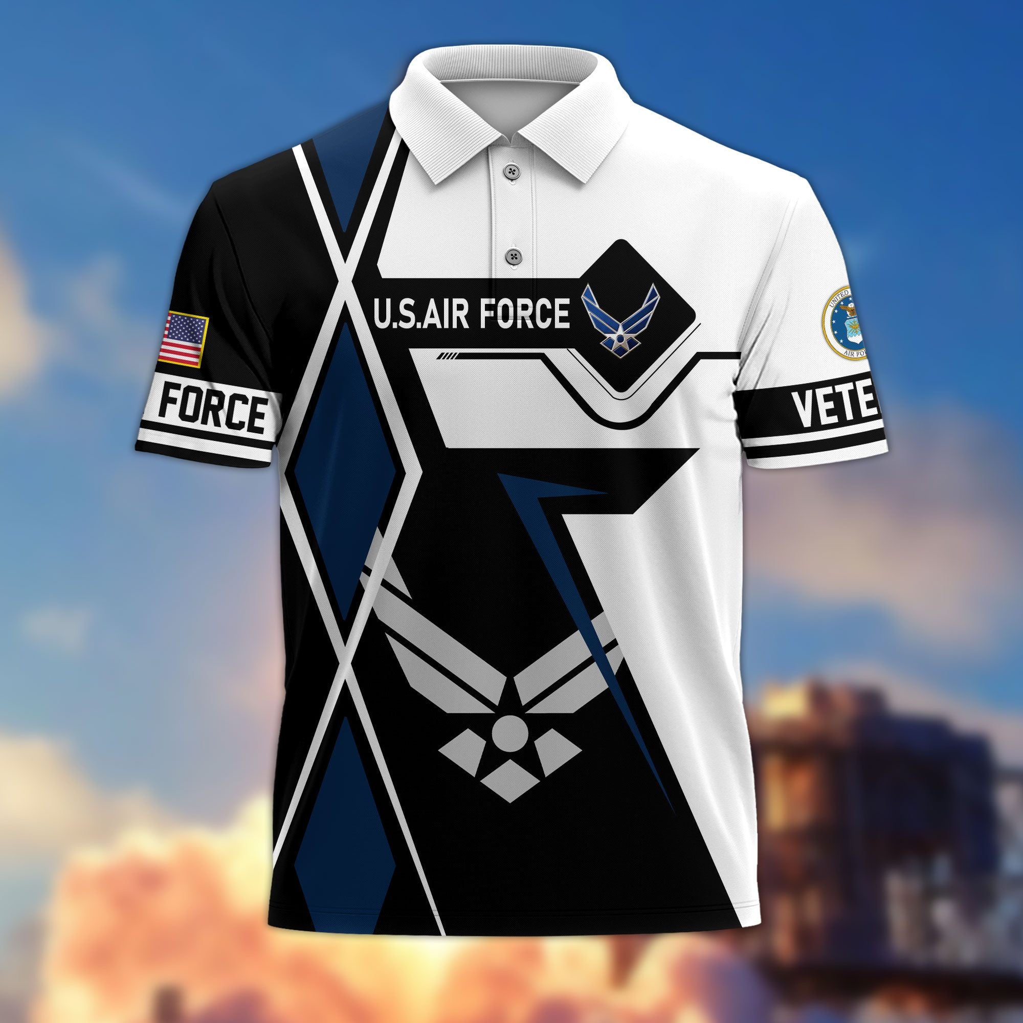 Premium US Veterans Polo Shirt, Gifts For US Veterans, Gifts For Dad, For Husband, Best Gifts On Father's Day, Armed Forces Day, Independence Day, Veterans Day.