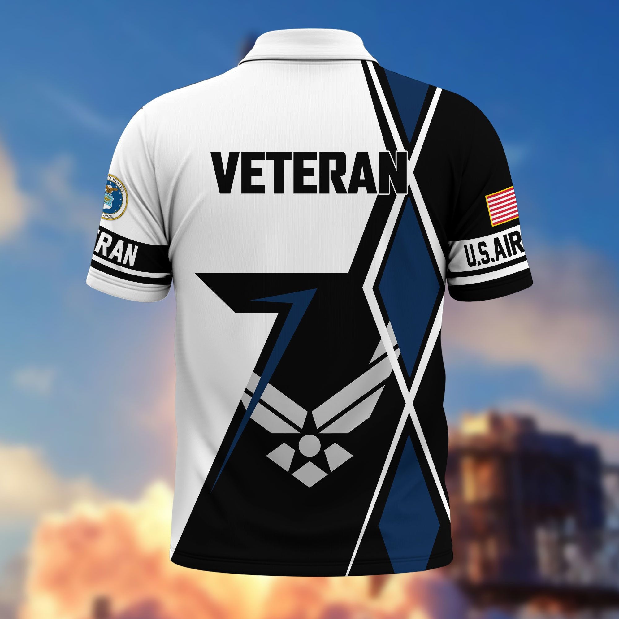 Premium US Veterans Polo Shirt, Gifts For US Veterans, Gifts For Dad, For Husband, Best Gifts On Father's Day, Armed Forces Day, Independence Day, Veterans Day.