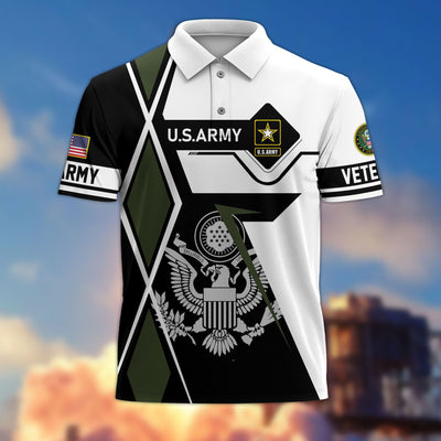 Premium US Veterans Polo Shirt, Gifts For US Veterans, Gifts For Dad, For Husband, Best Gifts On Father's Day, Armed Forces Day, Independence Day, Veterans Day.