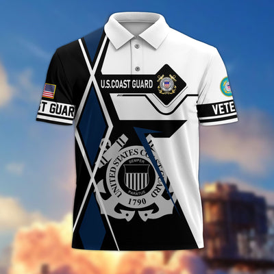 Premium US Veterans Polo Shirt, Gifts For US Veterans, Gifts For Dad, For Husband, Best Gifts On Father's Day, Armed Forces Day, Independence Day, Veterans Day.