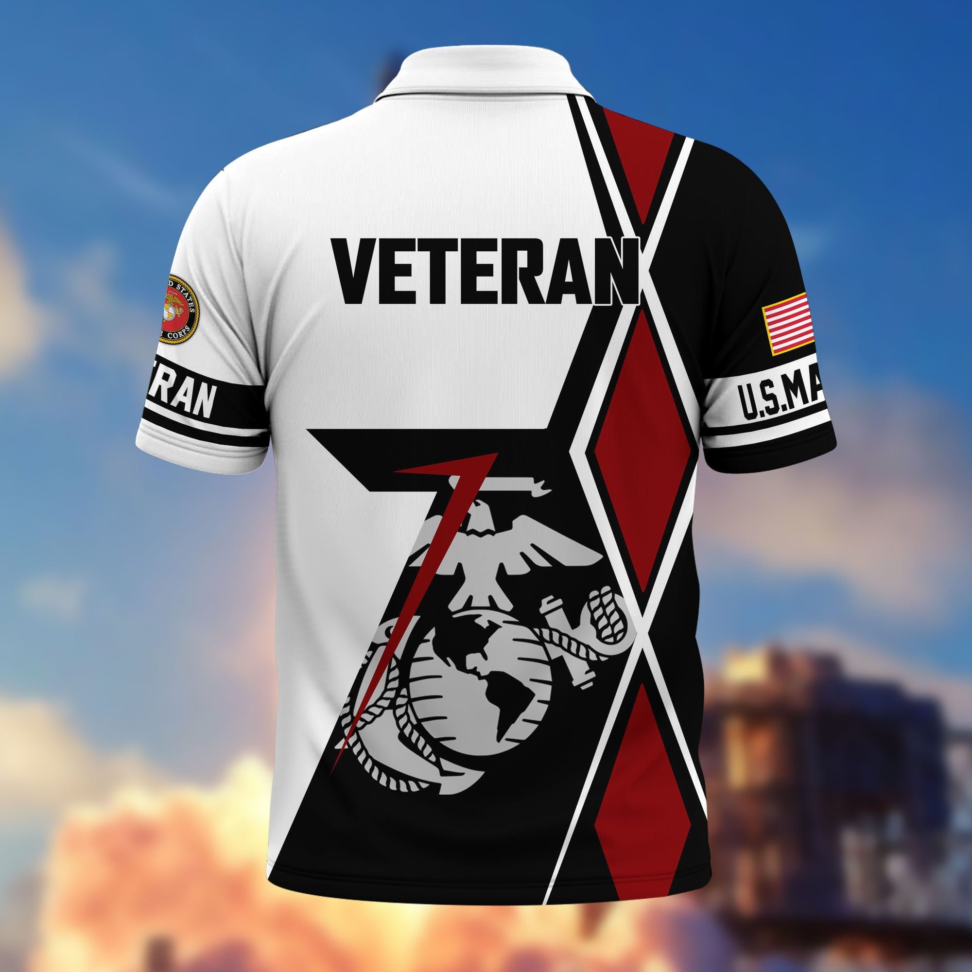 Premium US Veterans Polo Shirt, Gifts For US Veterans, Gifts For Dad, For Husband, Best Gifts On Father's Day, Armed Forces Day, Independence Day, Veterans Day.