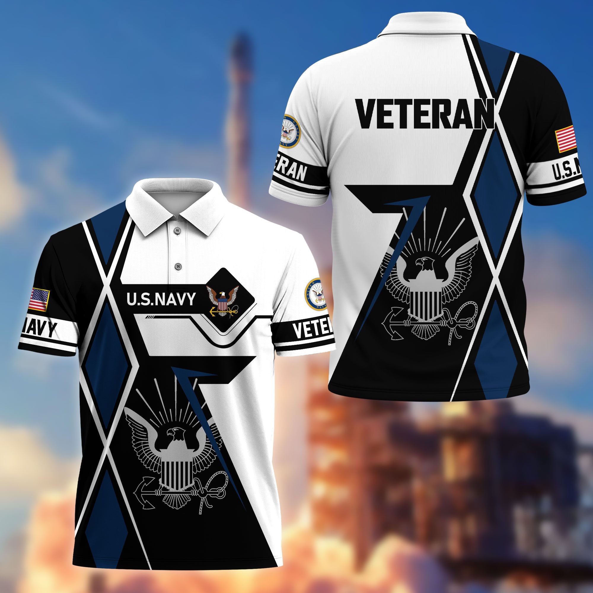 Premium US Veterans Polo Shirt, Gifts For US Veterans, Gifts For Dad, For Husband, Best Gifts On Father's Day, Armed Forces Day, Independence Day, Veterans Day.