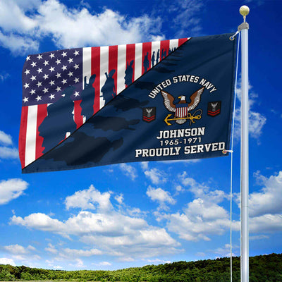 Premium Custom US Navy Grommet Flag, Gifts For Navy Veteran, Gifts For Dad, For Husband, Best Gifts On Father's Day, Armed Forces Day, Independence Day, Veterans Day.