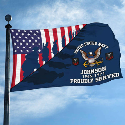 Premium Custom US Navy Grommet Flag, Gifts For Navy Veteran, Gifts For Dad, For Husband, Best Gifts On Father's Day, Armed Forces Day, Independence Day, Veterans Day.