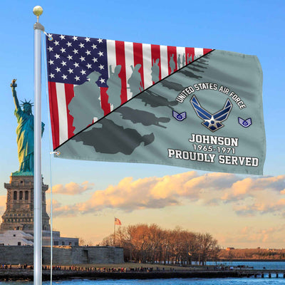 Premium Custom USAF Grommet Flag, Gifts For Air Force Veteran, Gifts For Dad, For Husband, Best Gifts On Father's Day, Armed Forces Day, Independence Day, Veterans Day.