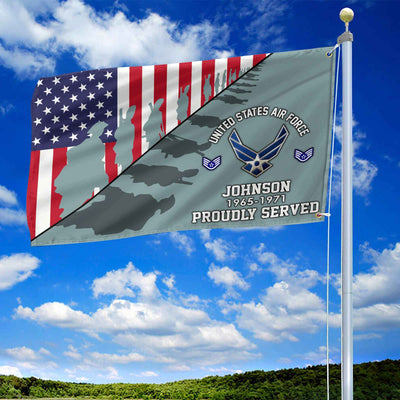 Premium Custom USAF Grommet Flag, Gifts For Air Force Veteran, Gifts For Dad, For Husband, Best Gifts On Father's Day, Armed Forces Day, Independence Day, Veterans Day.