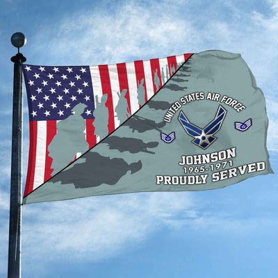 Premium Custom USAF Grommet Flag, Gifts For Air Force Veteran, Gifts For Dad, For Husband, Best Gifts On Father's Day, Armed Forces Day, Independence Day, Veterans Day.
