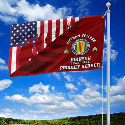 Premium Custom Vietnam Veteran Grommet Flag, Gifts For Vietnam Veteran, Gifts For Dad, For Husband, Best Gifts On Father's Day, Armed Forces Day, Independence Day, Veterans Day.