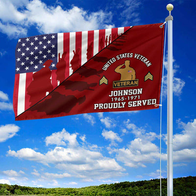 Premium Custom US Veteran Grommet Flag, Gifts For US Veteran, Gifts For Dad, For Husband, Best Gifts On Father's Day, Armed Forces Day, Independence Day, Veterans Day.