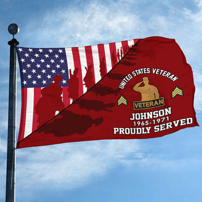 Premium Custom US Veteran Grommet Flag, Gifts For US Veteran, Gifts For Dad, For Husband, Best Gifts On Father's Day, Armed Forces Day, Independence Day, Veterans Day.