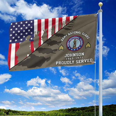 Premium Custom US Army National Guard Grommet Flag, Gifts For Army National Guard Veteran, Gifts For Dad, For Husband, Best Gifts On Father's Day, Armed Forces Day, Independence Day, Veterans Day.