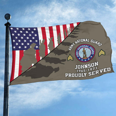 Premium Custom US Army National Guard Grommet Flag, Gifts For Army National Guard Veteran, Gifts For Dad, For Husband, Best Gifts On Father's Day, Armed Forces Day, Independence Day, Veterans Day.