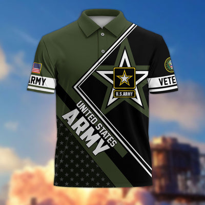 Premium US Veterans Polo Shirt, Gifts For US Veterans, Gifts For Dad, For Husband, Best Gifts On Father's Day, Armed Forces Day, Independence Day, Veterans Day.