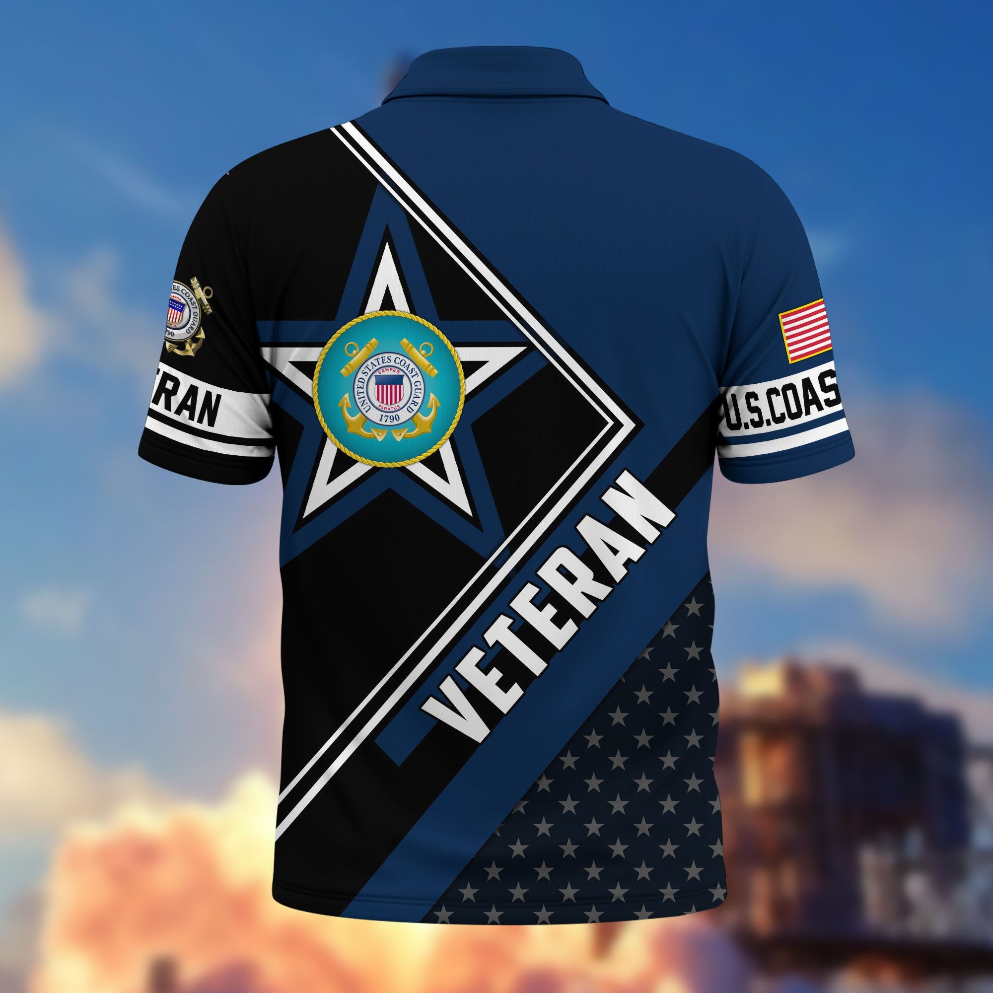 Premium US Veterans Polo Shirt, Gifts For US Veterans, Gifts For Dad, For Husband, Best Gifts On Father's Day, Armed Forces Day, Independence Day, Veterans Day.