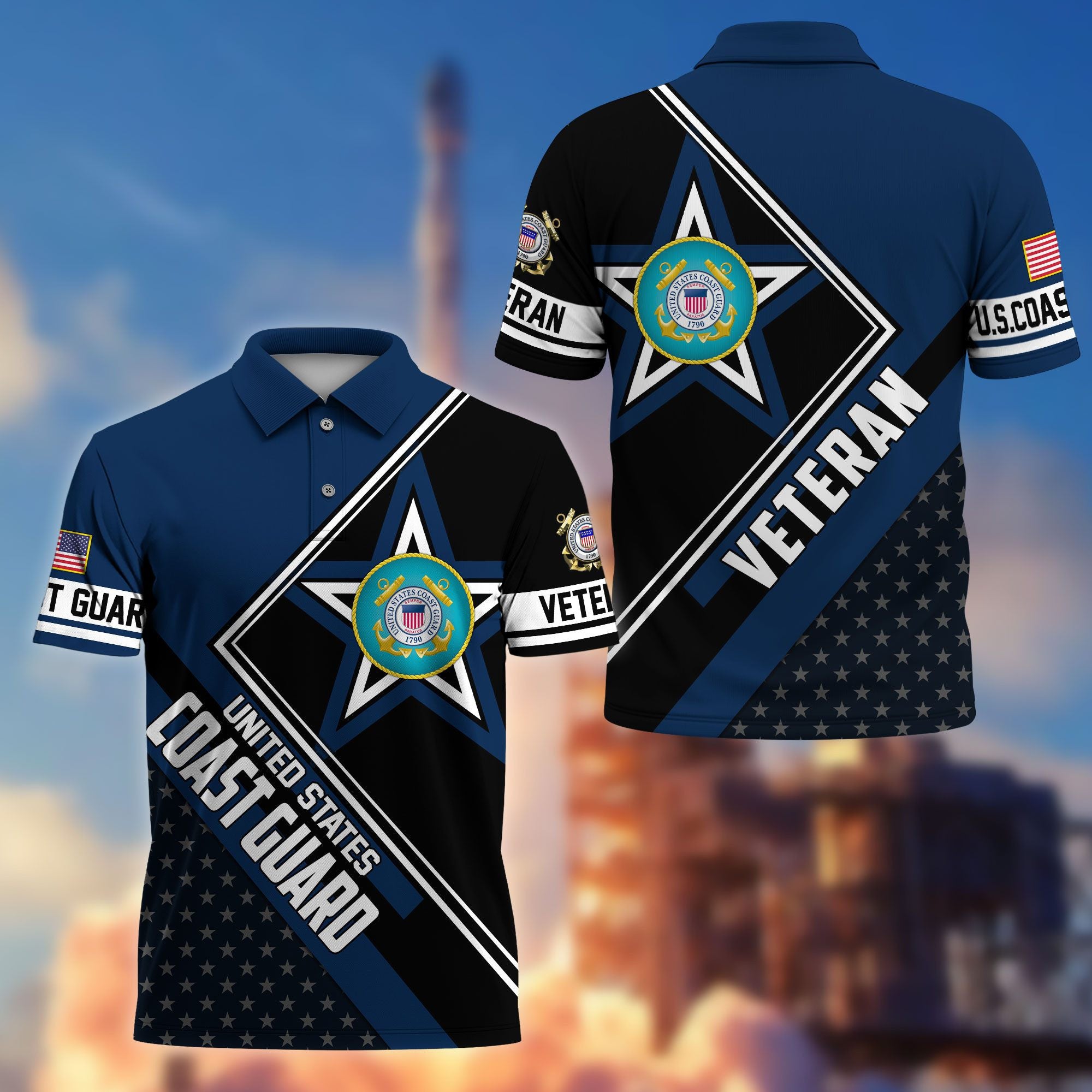 Premium US Veterans Polo Shirt, Gifts For US Veterans, Gifts For Dad, For Husband, Best Gifts On Father's Day, Armed Forces Day, Independence Day, Veterans Day.