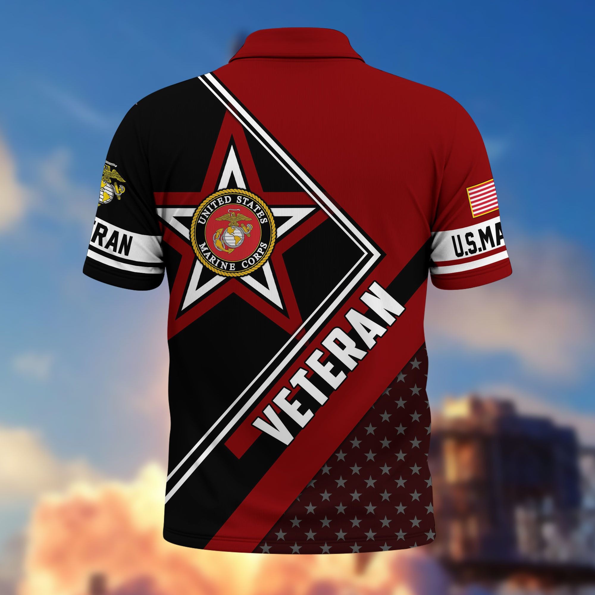 Premium US Veterans Polo Shirt, Gifts For US Veterans, Gifts For Dad, For Husband, Best Gifts On Father's Day, Armed Forces Day, Independence Day, Veterans Day.
