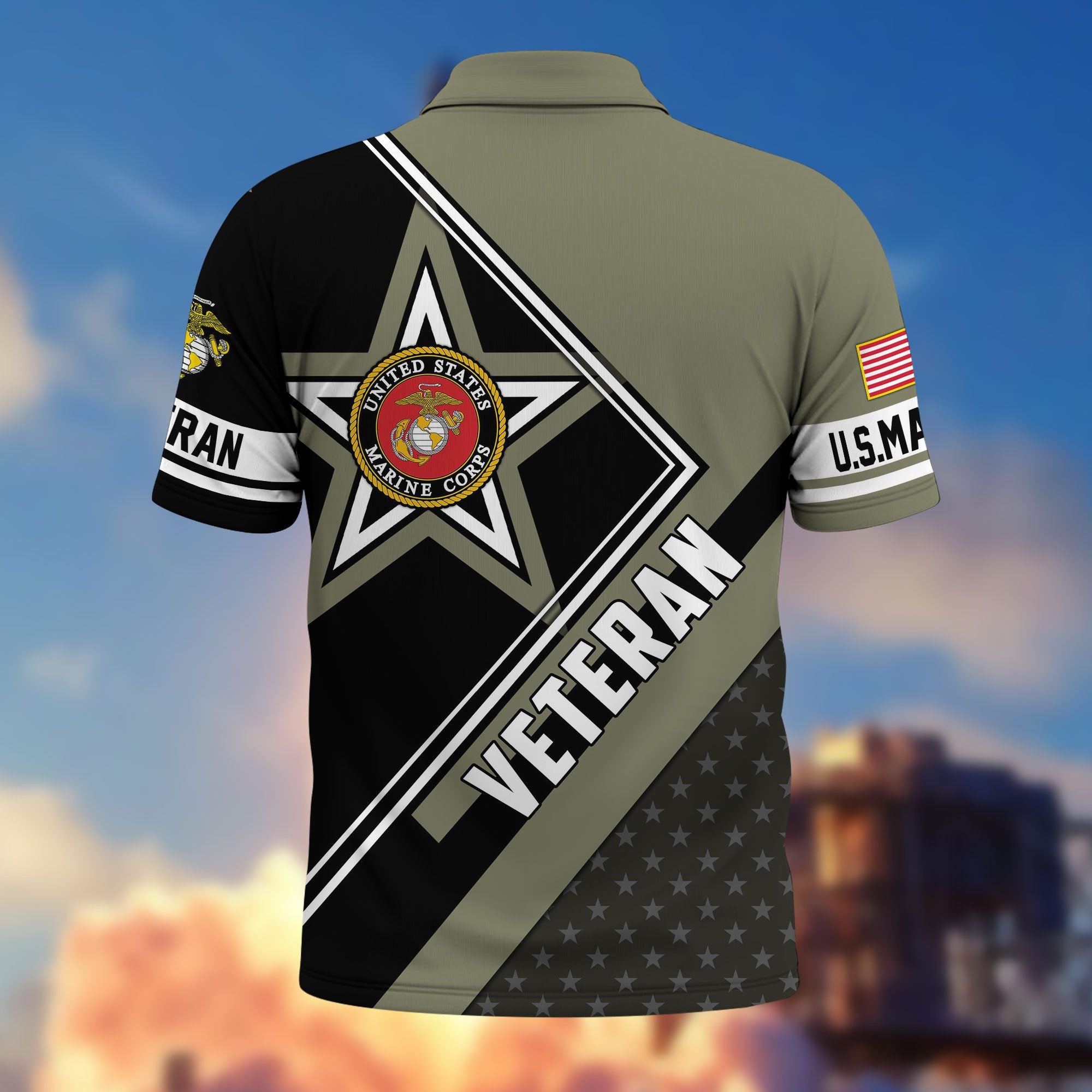 Premium US Veterans Polo Shirt, Gifts For US Veterans, Gifts For Dad, For Husband, Best Gifts On Father's Day, Armed Forces Day, Independence Day, Veterans Day.