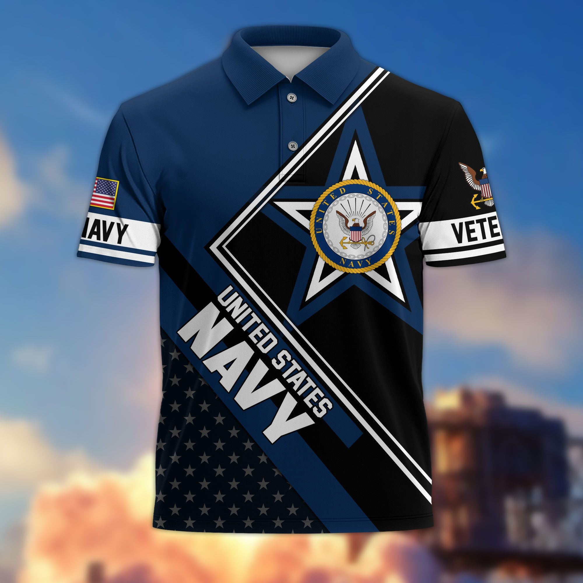 Premium US Veterans Polo Shirt, Gifts For US Veterans, Gifts For Dad, For Husband, Best Gifts On Father's Day, Armed Forces Day, Independence Day, Veterans Day.