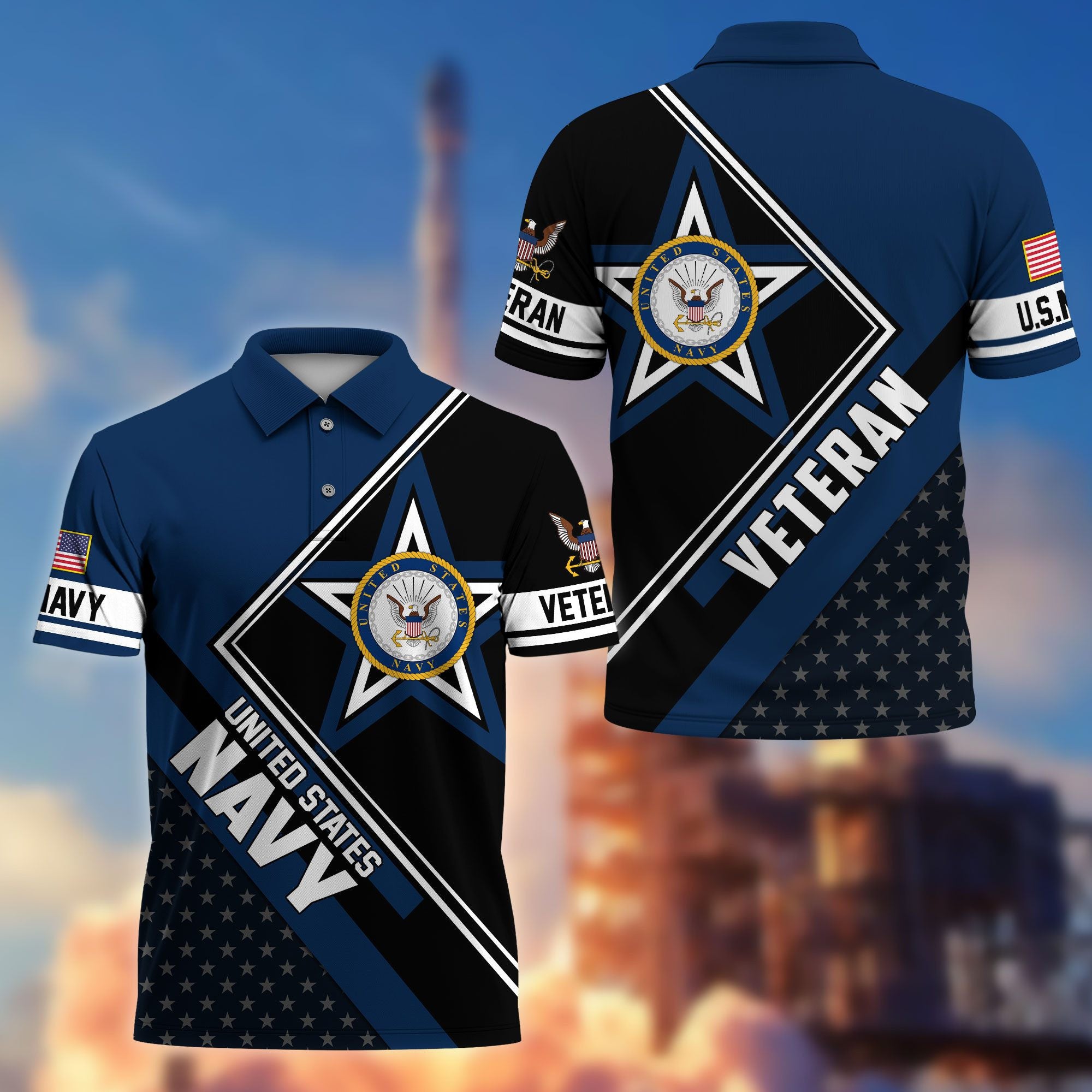 Premium US Veterans Polo Shirt, Gifts For US Veterans, Gifts For Dad, For Husband, Best Gifts On Father's Day, Armed Forces Day, Independence Day, Veterans Day.