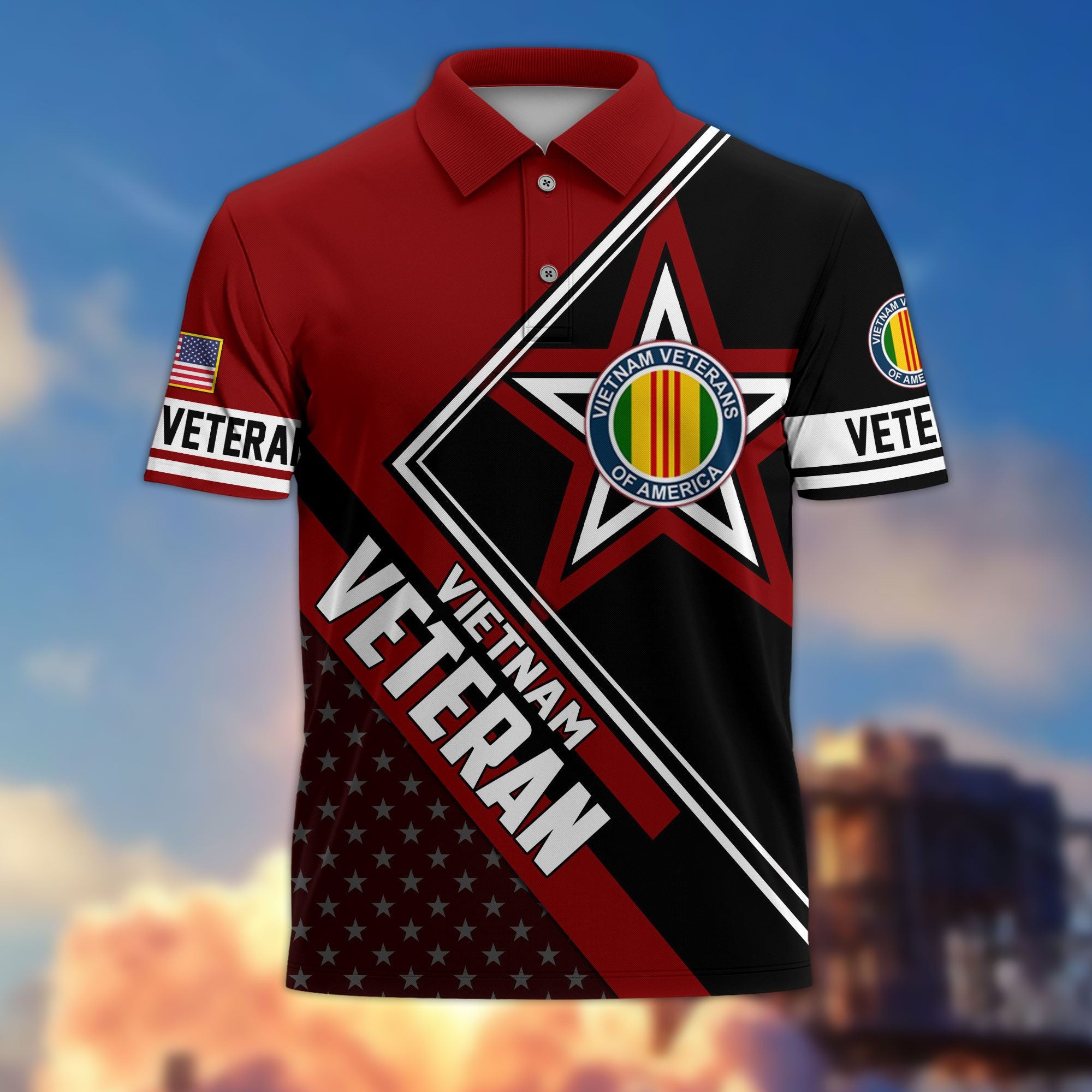 Premium US Veterans Polo Shirt, Gifts For US Veterans, Gifts For Dad, For Husband, Best Gifts On Father's Day, Armed Forces Day, Independence Day, Veterans Day.