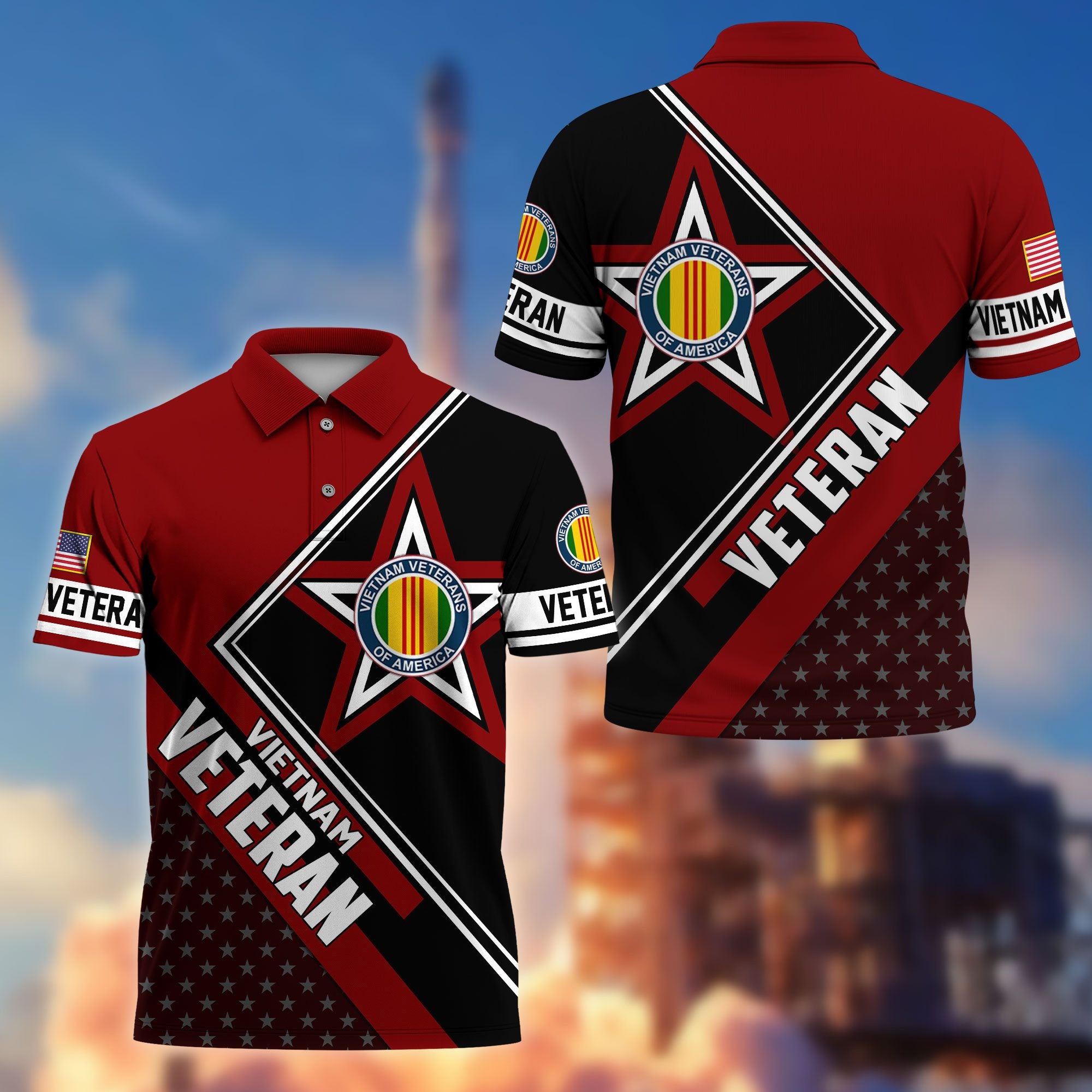 Premium US Veterans Polo Shirt, Gifts For US Veterans, Gifts For Dad, For Husband, Best Gifts On Father's Day, Armed Forces Day, Independence Day, Veterans Day.