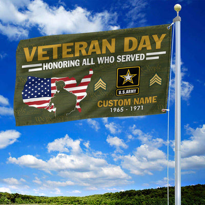 Premium Custom US Army Grommet Flag, Gifts For Army Veteran, Gifts For Dad, For Husband, Best Gifts On Father's Day, Armed Forces Day, Independence Day, Veterans Day.