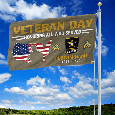 Premium Custom US Army Grommet Flag, Gifts For Army Veteran, Gifts For Dad, For Husband, Best Gifts On Father's Day, Armed Forces Day, Independence Day, Veterans Day.