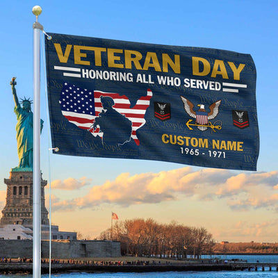 Premium Custom US Navy Grommet Flag, Gifts For Navy Veteran, Gifts For Dad, For Husband, Best Gifts On Father's Day, Armed Forces Day, Independence Day, Veterans Day.