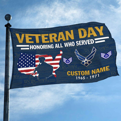 Premium Custom USAF Grommet Flag, Gifts For Air Force Veteran, Gifts For Dad, For Husband, Best Gifts On Father's Day, Armed Forces Day, Independence Day, Veterans Day.