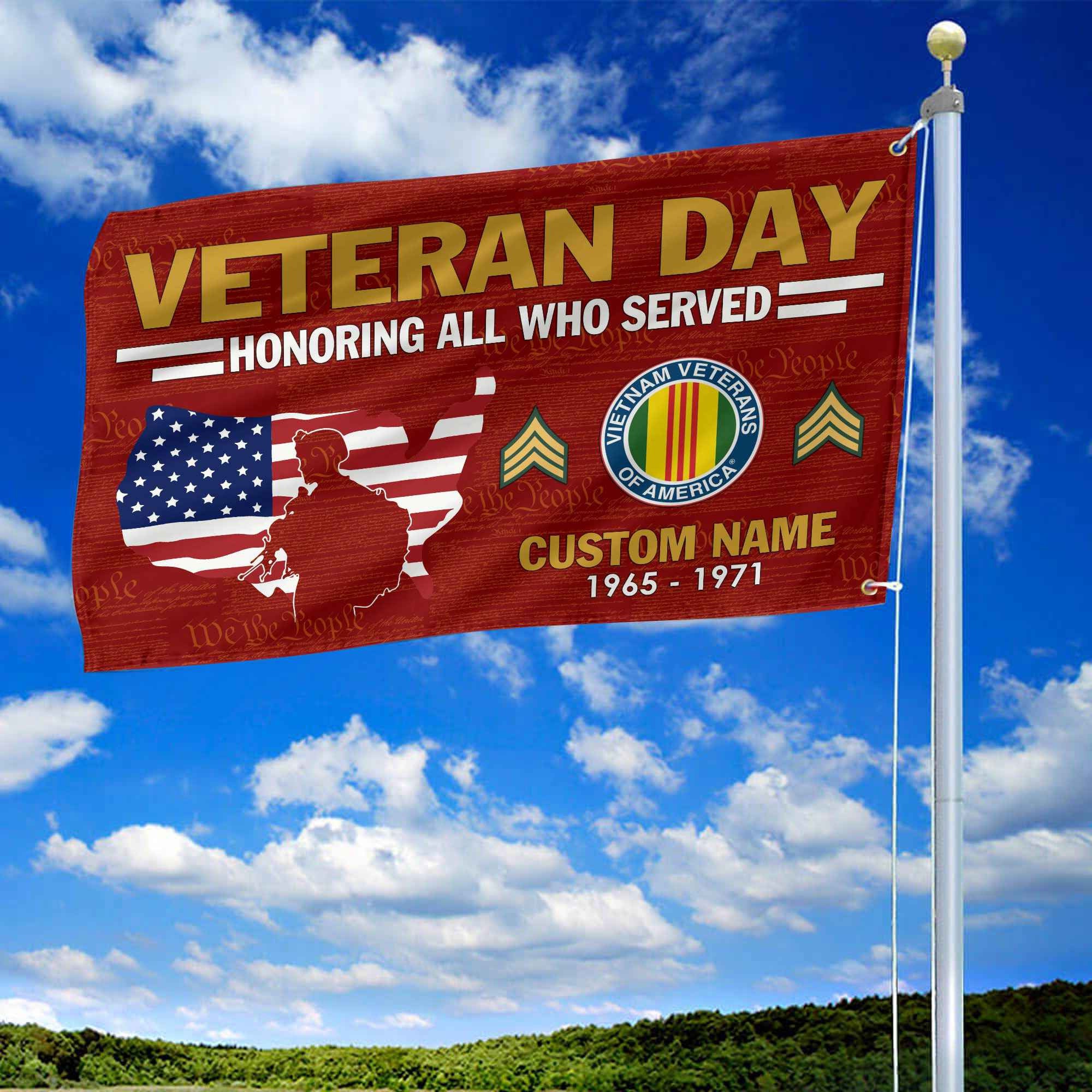 Premium Custom Vietnam Veteran Grommet Flag, Gifts For Vietnam Veteran, Gifts For Dad, For Husband, Best Gifts On Father's Day, Armed Forces Day, Independence Day, Veterans Day.