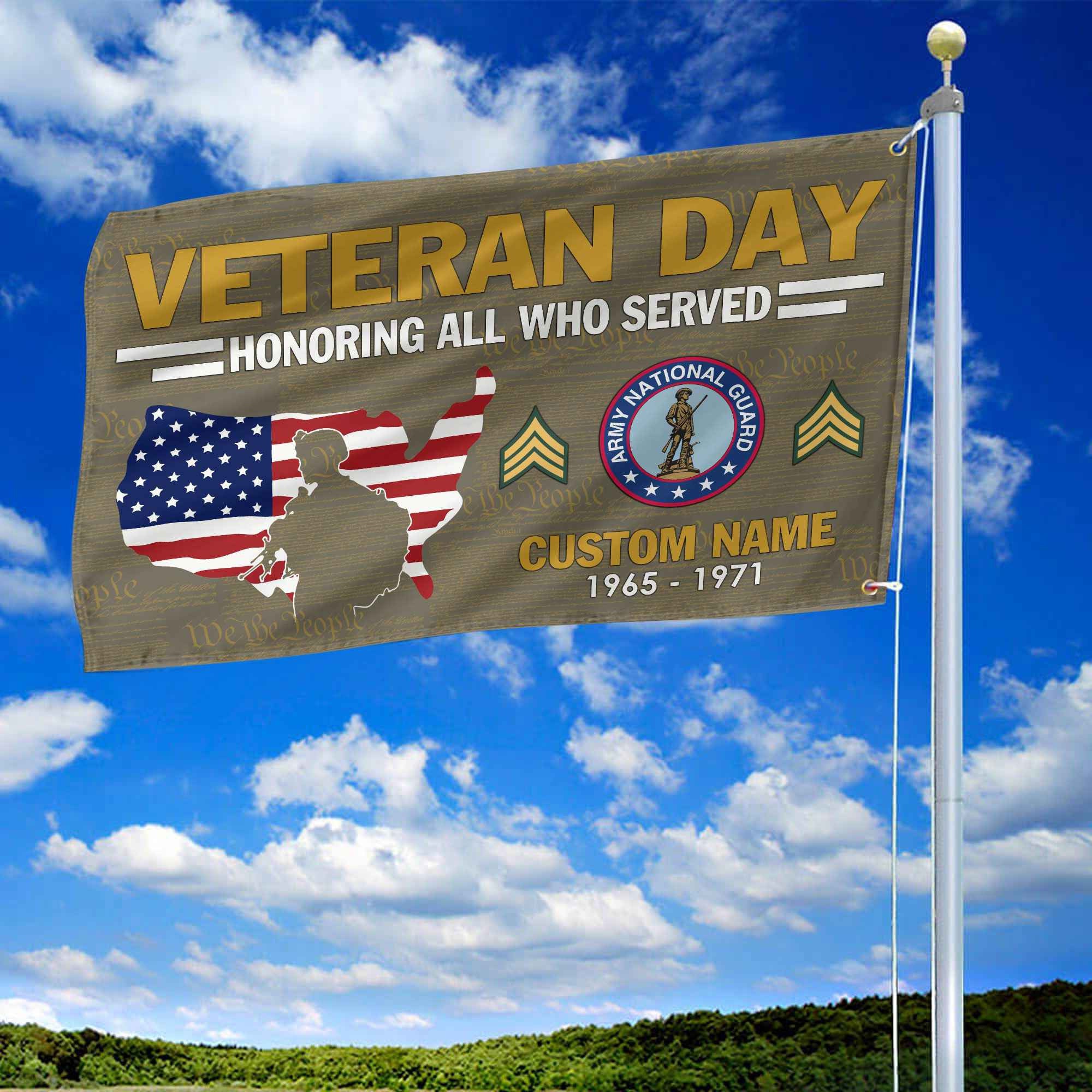 Premium Custom US Army National Guard Grommet Flag, Gifts For Army National Guard Veteran, Gifts For Dad, For Husband, Best Gifts On Father's Day, Armed Forces Day, Independence Day, Veterans Day.