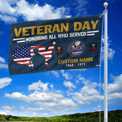 Premium Custom US Seabees Grommet Flag, Gifts For Seabees Veteran, Gifts For Dad, For Husband, Best Gifts On Father's Day, Armed Forces Day, Independence Day, Veterans Day.