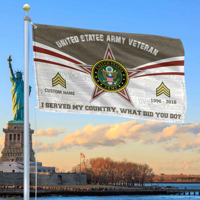 Premium Custom US Army Grommet Flag, Gifts For Army Veteran, Best Gifts On Father's Day, Armed Forces Day, Independence Day, Veterans Day.