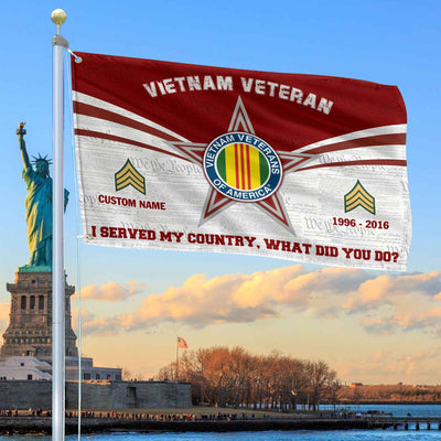 Premium Custom Vietnam Veteran Grommet Flag, Gifts For Vietnam Veteran, Best Gifts On Father's Day, Armed Forces Day, Independence Day, Veterans Day.