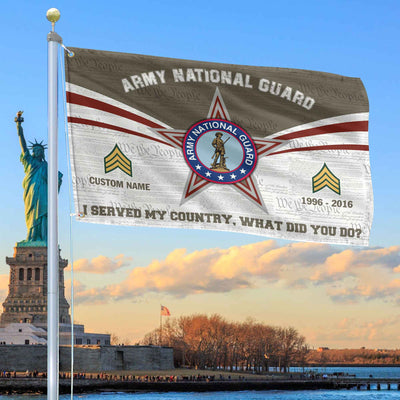 Premium Custom US Army National Guard Grommet Flag, Gifts For Army National Guard Veteran, Best Gifts On Father's Day, Armed Forces Day, Independence Day, Veterans Day.