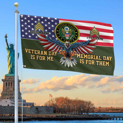 US Army Custom Grommet Flag, Gifts For Army Veteran, Best Gifts On Father's Day, Armed Forces Day, Independence Day, Veterans Day.