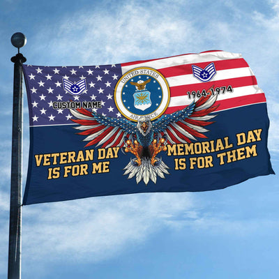 USAF Custom Grommet Flag, Gifts For Air Force Veteran, Best Gifts On Father's Day, Armed Forces Day, Independence Day, Veterans Day.